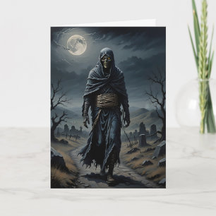 The Mummy Walks Halloween Card
