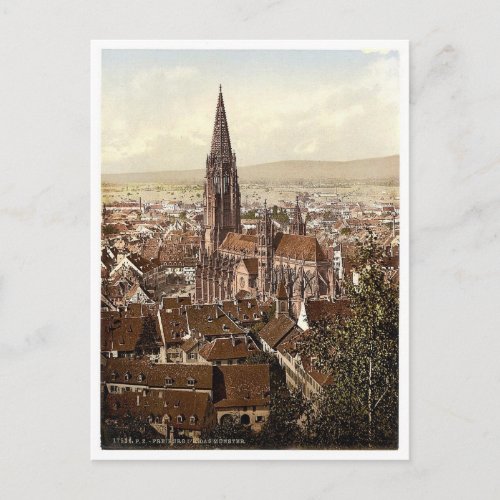 The Munster Freiburg Baden Germany magnificent Postcard