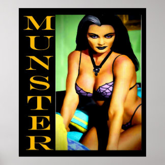 THE MUNSTERS SEXY LILY MUNSTER PIN UP VINTAG POSTER