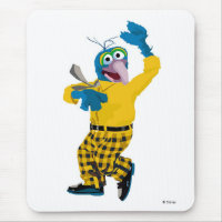 The Muppet Gonzo dressed up waving Disney