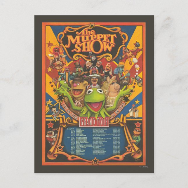 The Muppet Show - Grand Tour Poster Postcard (Front)
