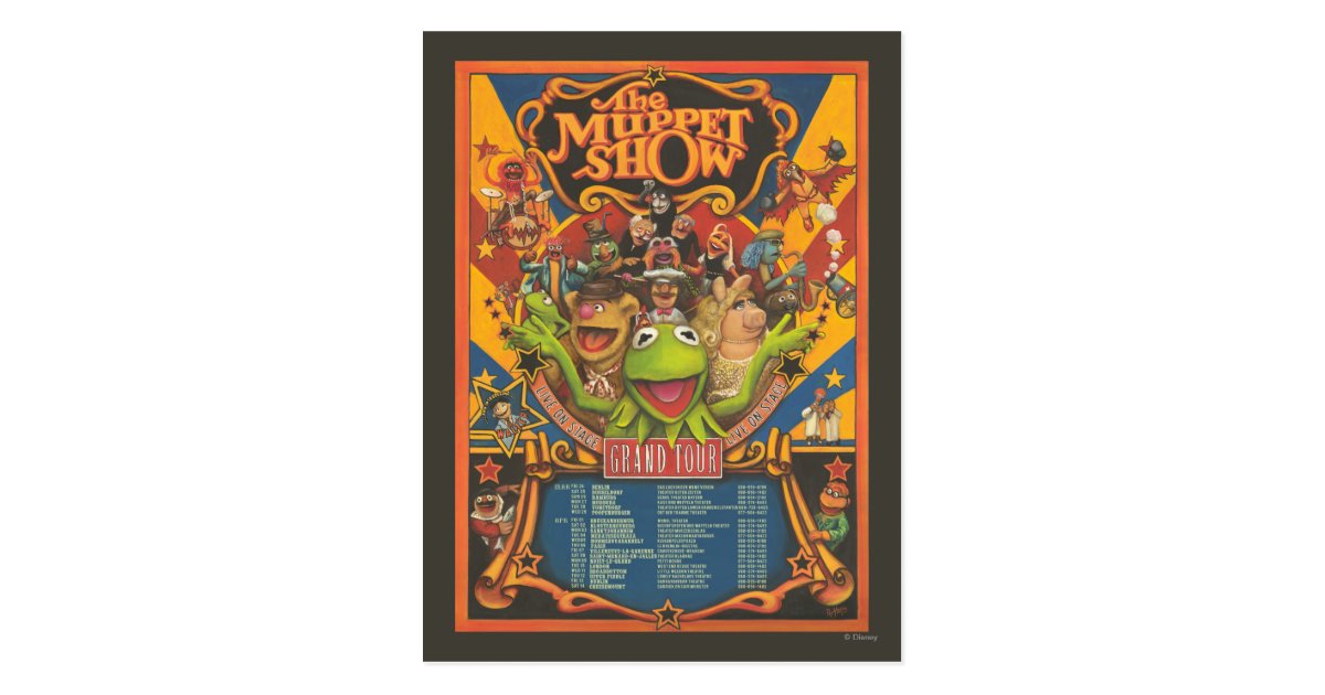 The Muppet Show - Grand Tour Poster Postcard | Zazzle