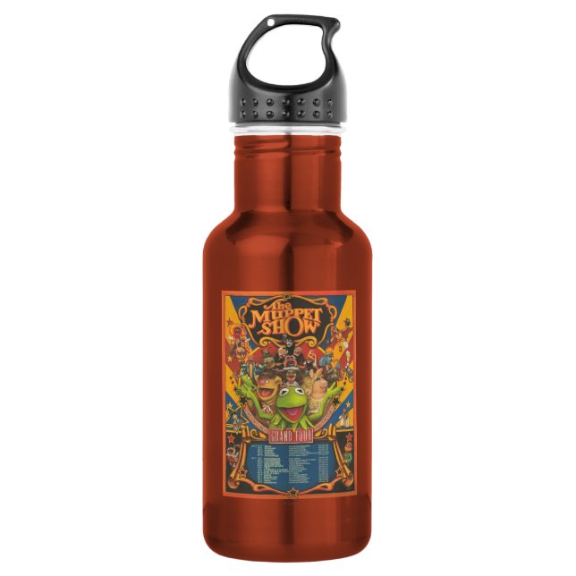 The Muppet Show - Grand Tour Poster Stainless Steel Water Bottle (Front)