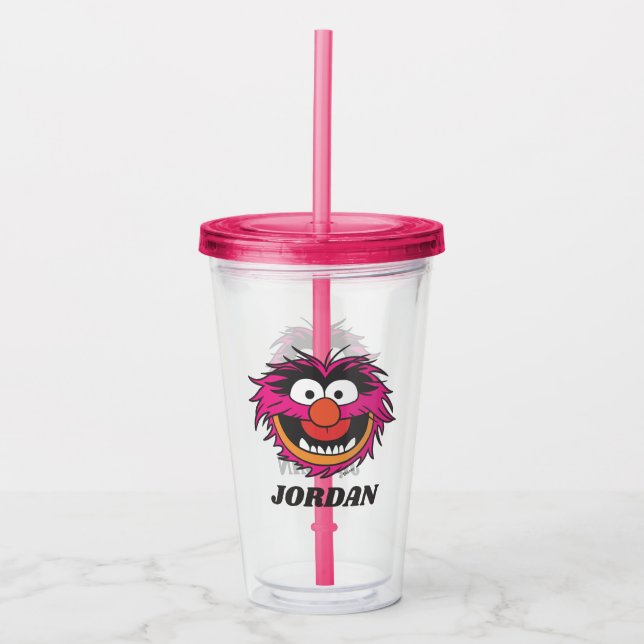 The Muppets Animal Head | Add Your Name Acrylic Tumbler (Front)