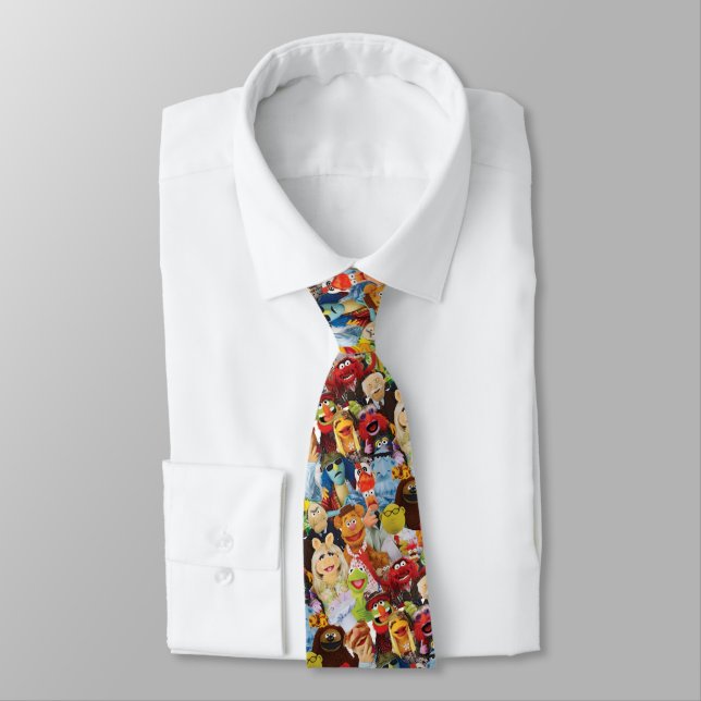 The Muppets Character Pattern Neck Tie (Tied)