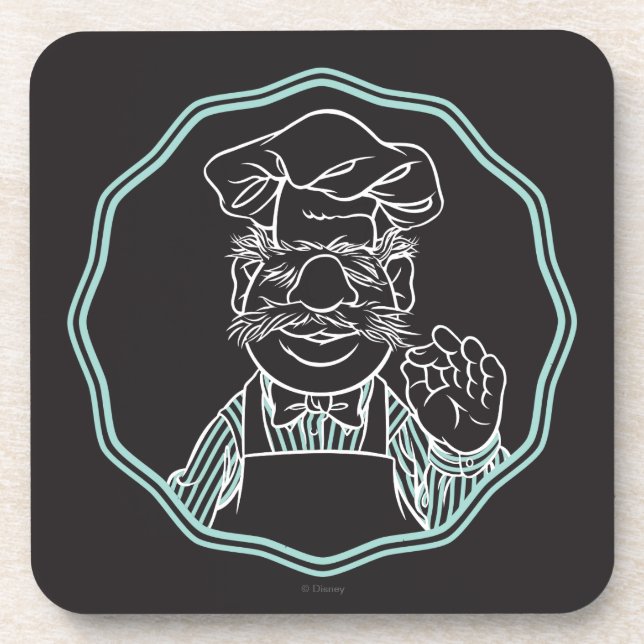The Muppets | Chef Framed Beverage Coaster (Front)
