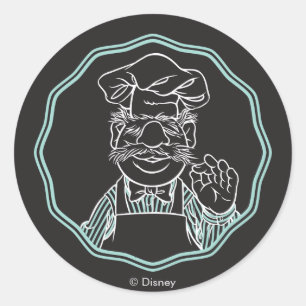 The Muppets Chef Framed Classic Round Sticker