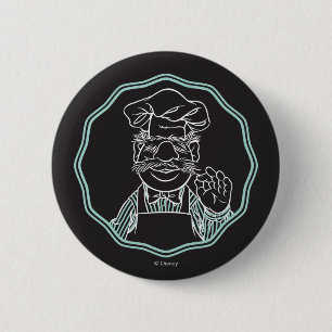 The Muppets   Chef Framed Pinback Button