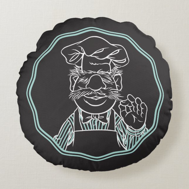 The Muppets | Chef Framed Round Pillow (Front)
