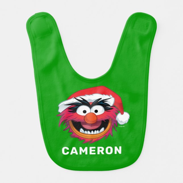 The Muppets | Christmas Animal Face Baby Bib (Front)
