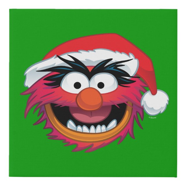 The Muppets | Christmas Animal Face Faux Canvas Print (Front)