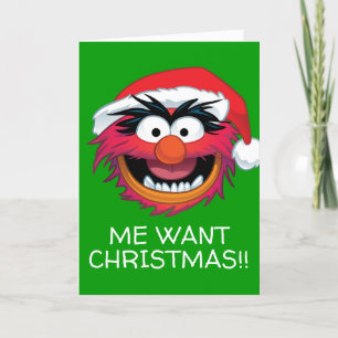 The Muppets   Christmas Animal Face Holiday Card