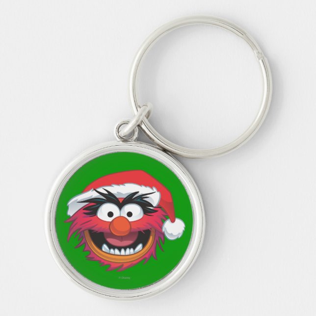 The Muppets | Christmas Animal Face Keychain (Front)