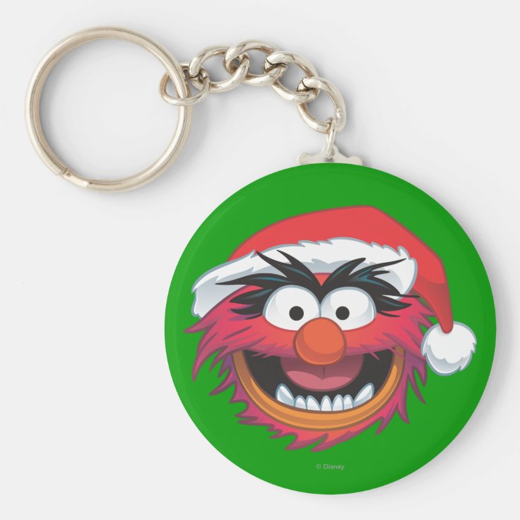 The Muppets | Christmas Animal Face Keychain | Zazzle