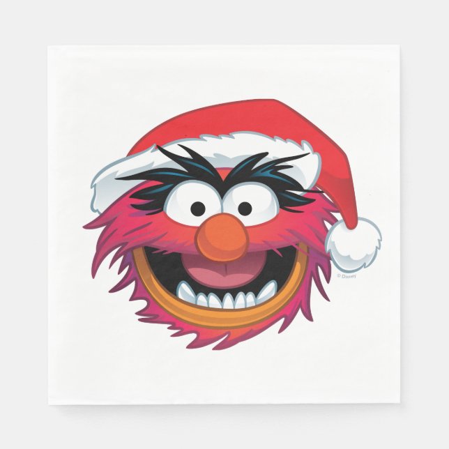 The Muppets | Christmas Animal Face Napkins (Front)