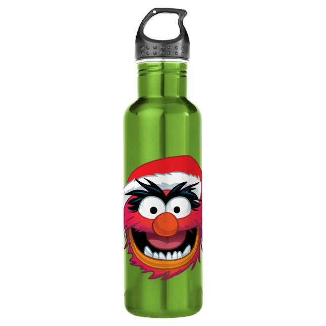 The Muppets | Christmas Animal Face Stainless Steel Water Bottle (Front)
