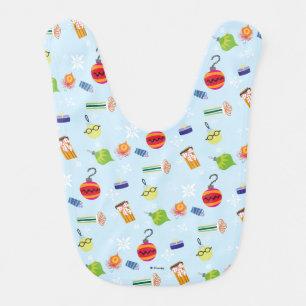 The Muppets   Christmas Holiday Pattern Baby Bib