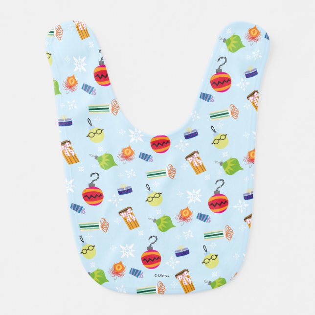 The Muppets | Christmas Holiday Pattern Baby Bib (Front)