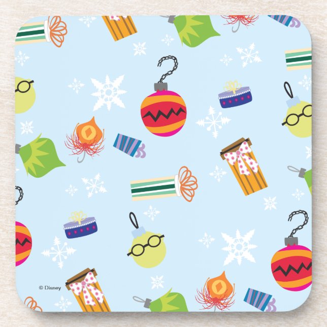 The Muppets | Christmas Holiday Pattern Beverage Coaster (Front)
