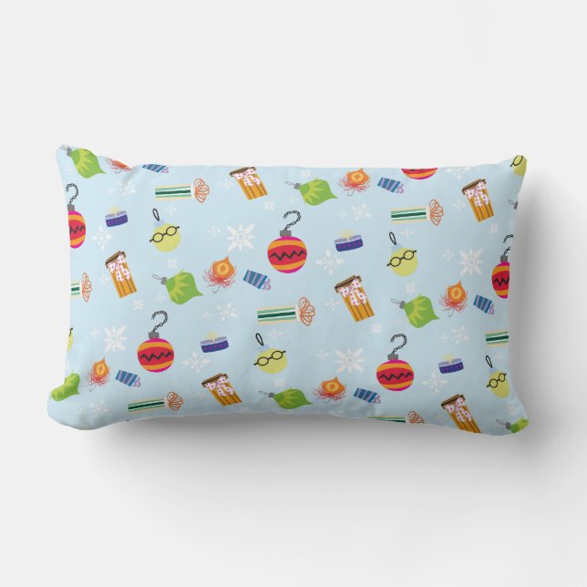 The Muppets | Christmas Holiday Pattern Lumbar Pillow (Front)