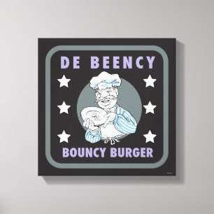 The Muppets   De Beency Bouncy Burger Logo Canvas Print