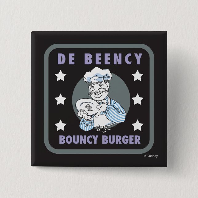 The Muppets | De Beency Bouncy Burger Logo Pinback Button (Front)