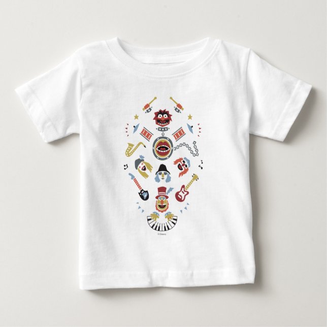 The Muppets Electric Mayhem Iconic Shape Graphic Baby T-Shirt (Front)