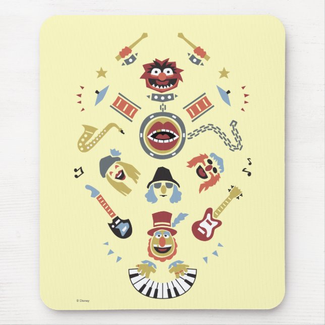 The Muppets Electric Mayhem Iconic Shape Graphic Mouse Pad (Front)