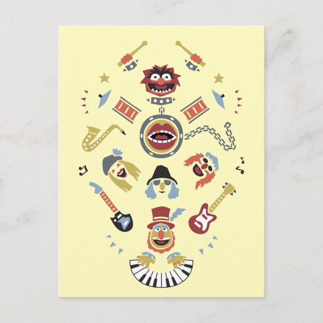 The Muppets Electric Mayhem Iconic Shape Graphic Postcard (Front)
