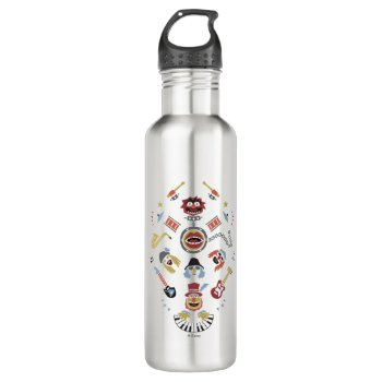 The Muppets Electric Mayhem Iconic Shape Graphic Stainless Steel Water Bottle by muppets at Zazzle