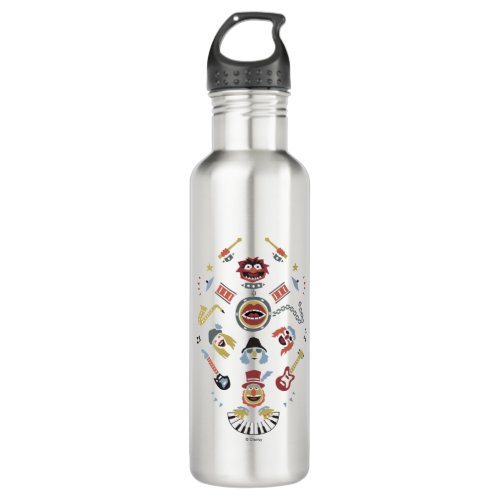 The Muppets Electric Mayhem Iconic Shape Graphic Stainless Steel Water Bottle
