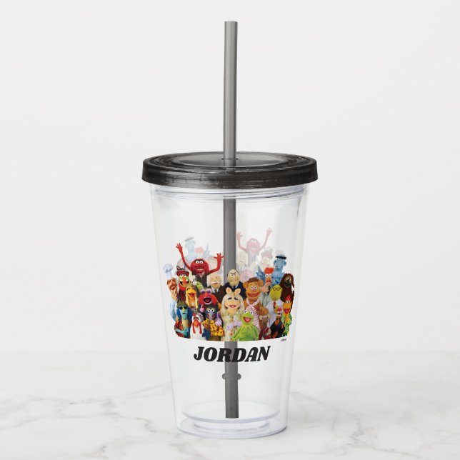 The Muppets Gang | Add Your Name Acrylic Tumbler (Front)