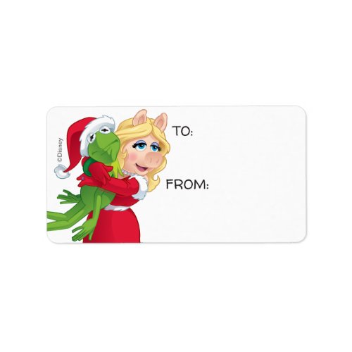 The Muppets  Kermit  Miss Piggy Christmas Label