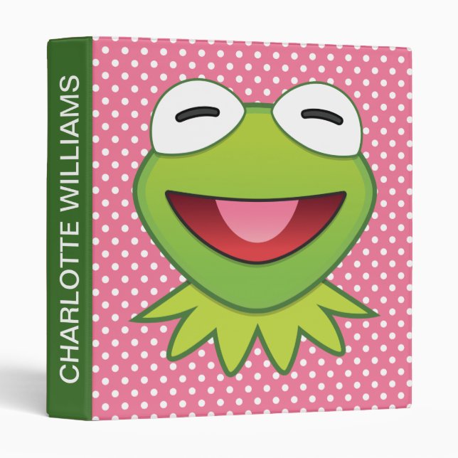 The Muppets| Kermit The Frog Emoji 3 Ring Binder (Front/Spine)