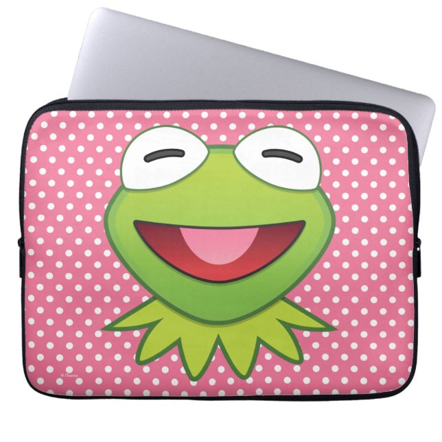 The Muppets| Kermit The Frog Emoji Laptop Sleeve (Front)