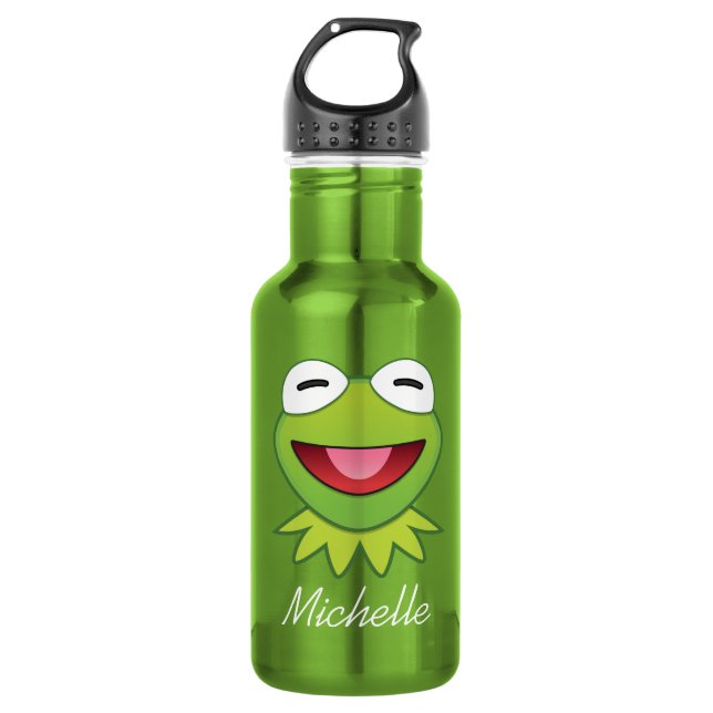 The Muppets| Kermit The Frog Emoji Stainless Steel Water Bottle (Front)
