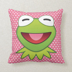 The Muppets Kermit The Frog Emoji Throw Pillow