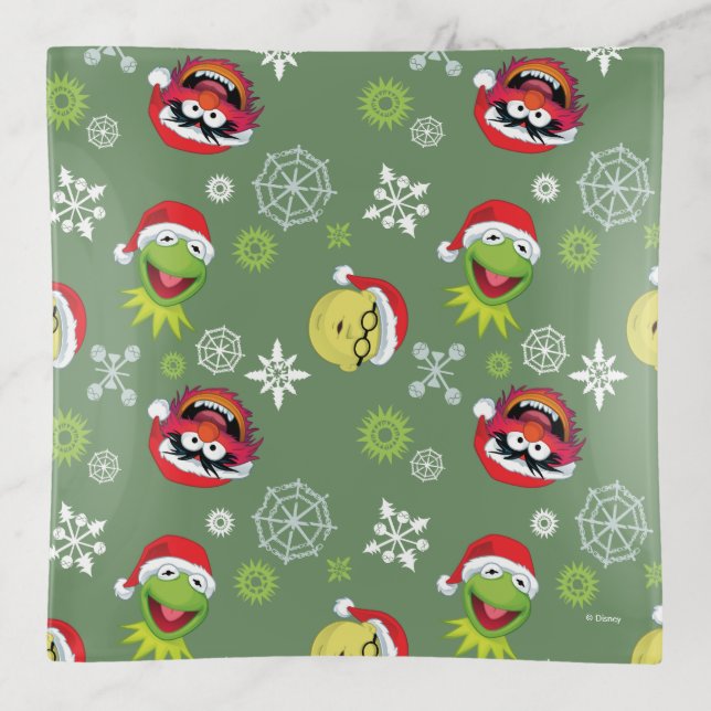 The Muppets | Merry Christmas Pattern Trinket Tray (Front)