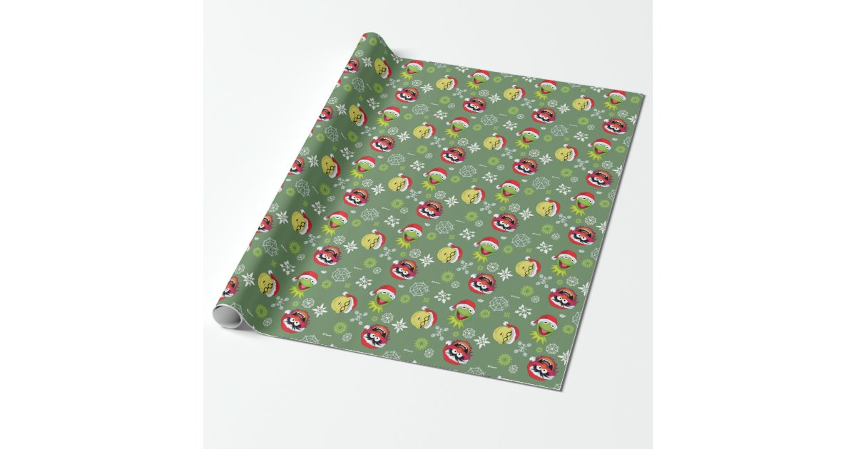 Lilo and Stitch, Stitch Green Holiday Pattern Wrapping Paper Sheets