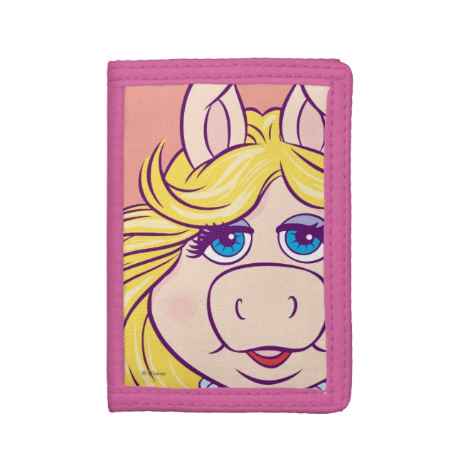 The Muppets Miss Piggy Face Disney Tri-fold Wallet (Front Vertical)
