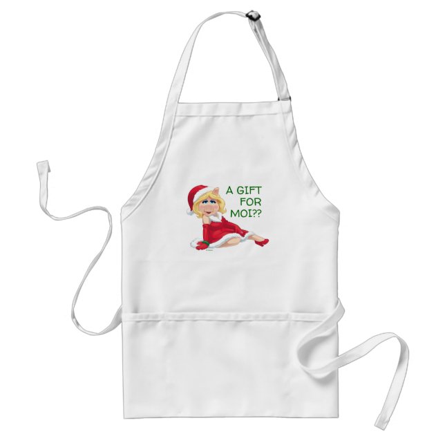 The Muppets | Miss Piggy Santa Claus Adult Apron (Front)