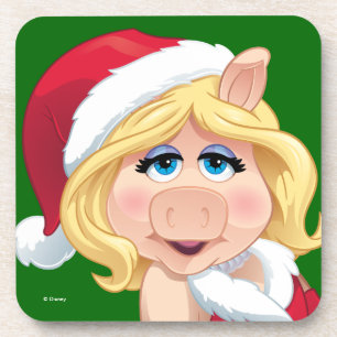The Muppets   Miss Piggy Santa Claus Beverage Coaster