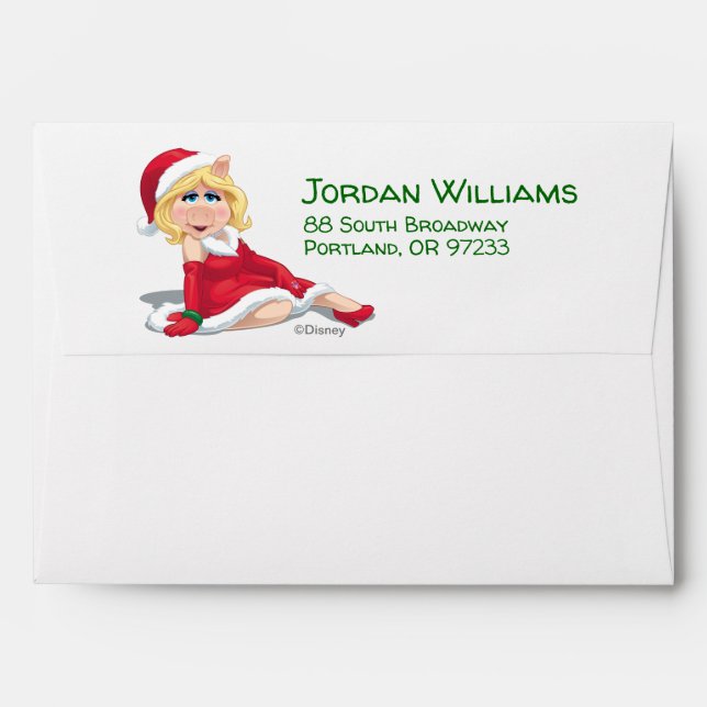 The Muppets | Miss Piggy Santa Claus Envelope (Back (Top Flap))