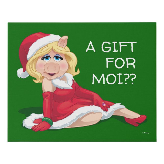 The Muppets | Miss Piggy Santa Claus Faux Canvas Print (Front)