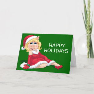 The Muppets Miss Piggy Santa Claus Holiday Card