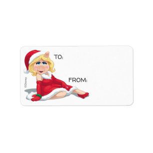 The Muppets   Miss Piggy Santa Claus Label
