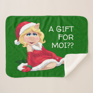 The Muppets   Miss Piggy Santa Claus Sherpa Blanket