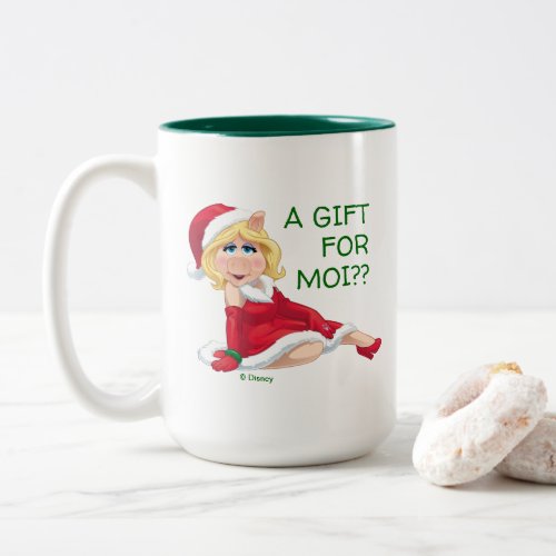The Muppets  Miss Piggy Santa Claus Two_Tone Coffee Mug