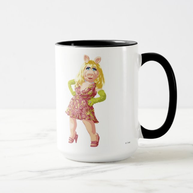 The Muppets Miss Piggy standing flowered dress Mug (Right)