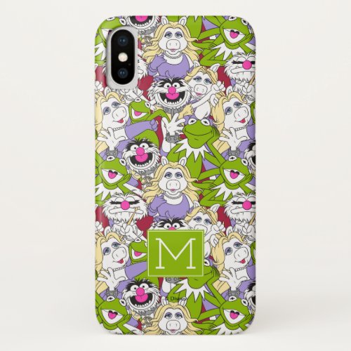 The Muppets  Monogram Oversized Pattern iPhone X Case